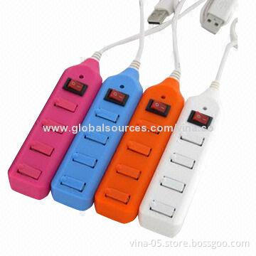 USB2.0 Hub with 10 Ports and On/Off Switch, Plug-and-play Function